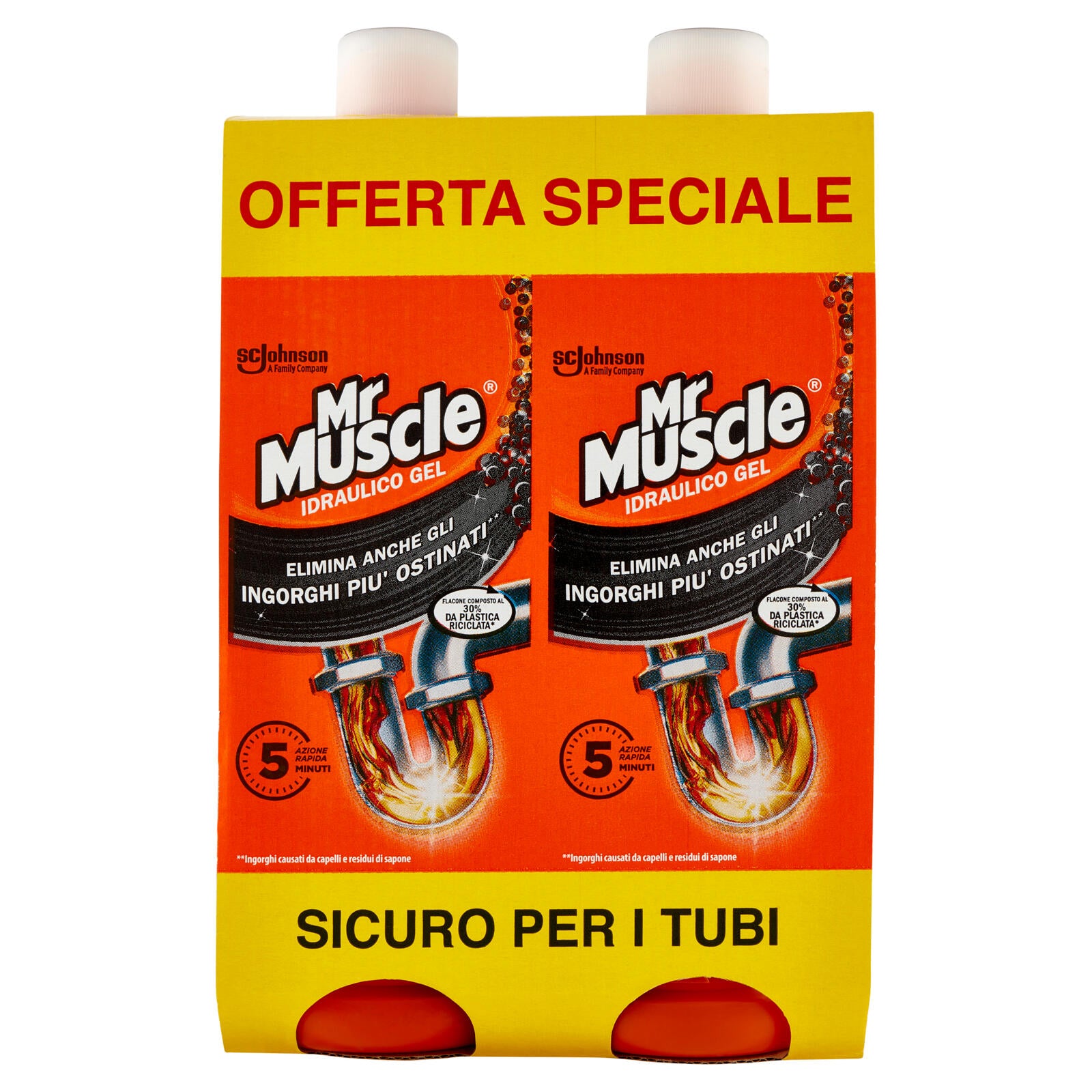 Mr Muscle Idraulico Gel Bipacco Cartone 2x1L ->