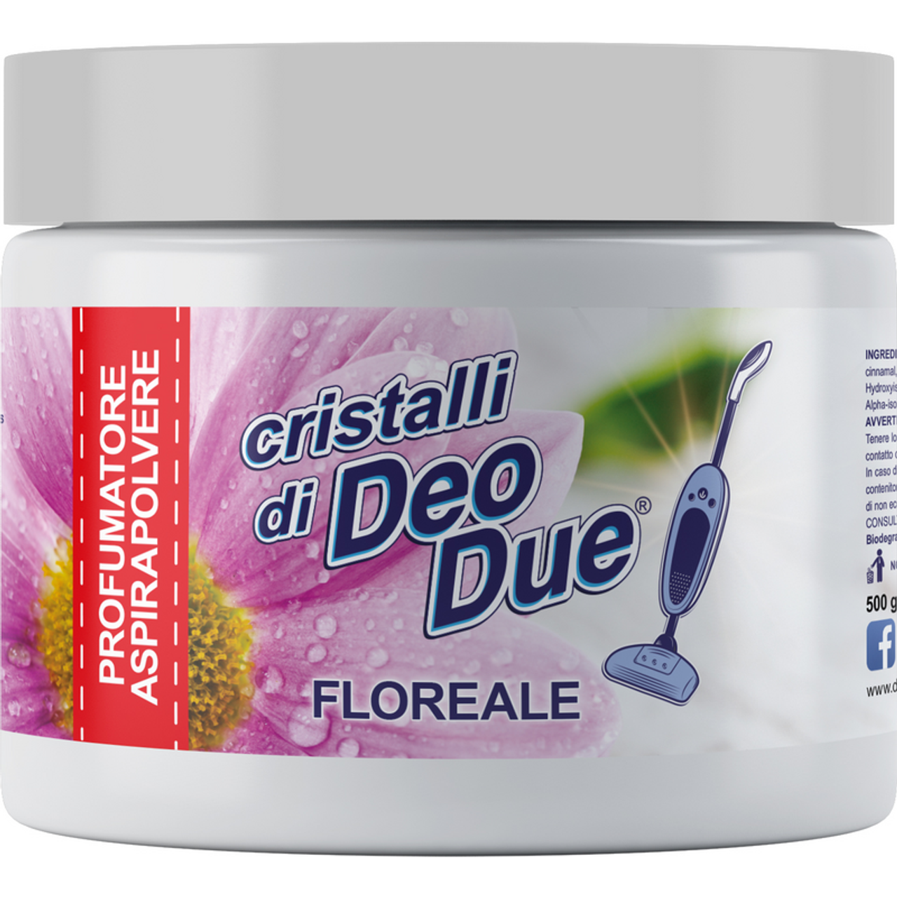 Deo Due - Cristalli Profumatore Per Aspirapolvere Floreale - 500 Gr.