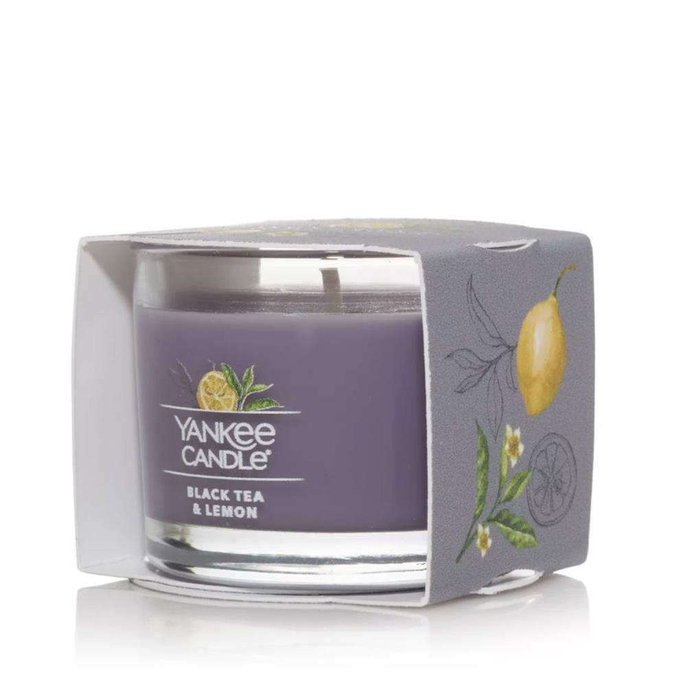 Yankee Candle - Candela votiva in vetro Black Tea & Lemon