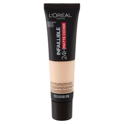 L'Oréal Paris Infaillible 24h Mat Cover Fondotinta Coprente Finish Matte Lunga Durata 155NaturelRosé