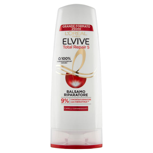 L'Oréal Paris Balsamo Elvive Total Repair 5, Per Capelli Danneggiati 250 ml