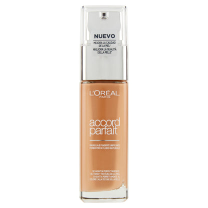 L'Oréal Paris MakeUp Fondotinta Accord Parfait, Effetto Naturale, 8.D/8.W Cappuccino Doré, 30 ml