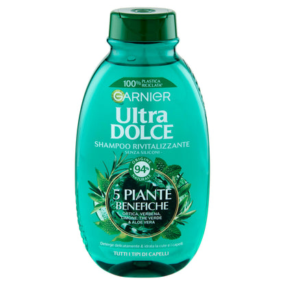 Garnier Shampoo Ultra Dolce 5 Piante, Shampoo per Capelli Normali, 250 ml