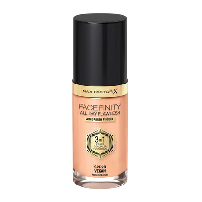 Max Factor - Facefinity All Day Flawless 3in1 - Fondotinta Liquido a Lunga Durata - 075 Golden -30 ml