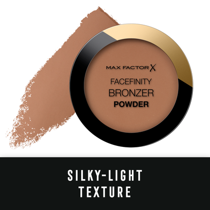 Max Factor Facefinity Bronzer Powder, Terra Abbronzante dal Finish Satinato a Lunga Durata, 002 Warm Tan