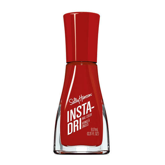 Sally Hansen Smalto per Unghie Insta-Dri, Formula 3 in 1, Base, Colore e Top Coat, Asciuga rapidamente, Pennello di Precisione, 390 That'S A-Blazing!