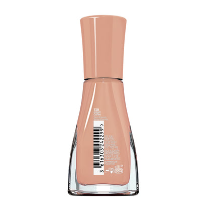 Sally Hansen Smalto per Unghie Insta-Dri, Formula 3 in 1, Base, Colore e Top Coat, Asciuga rapidamente, Pennello di Precisione, 138 Instant Coffee