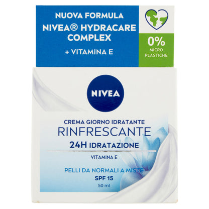 Nivea Crema Giorno Idratante Rinfrescante 24H Idratazione SPF 15 50 ml