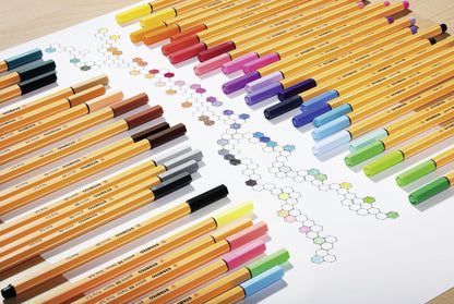 Fineliner - STABILO point 88 - Rollerset con 30 Colori assortiti