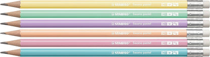 Matita in grafite - STABILO Swano pastel - Eco Pack da 12 - Colori assortiti