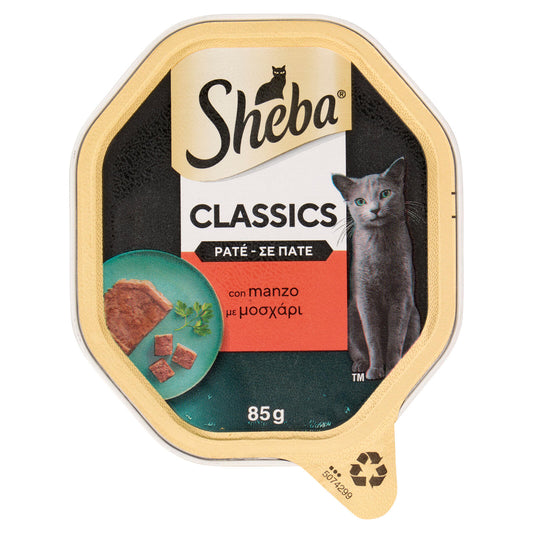 Sheba Classics Patè cibo umido gatto con Manzo 85g