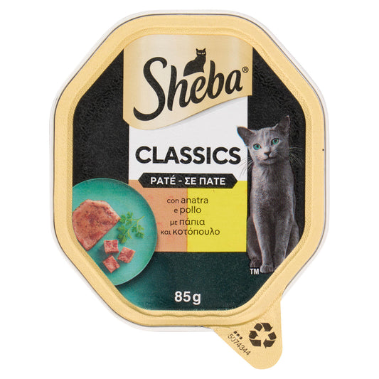 Sheba Classics Patè cibo umido gatto con Anatra e Pollo 85g