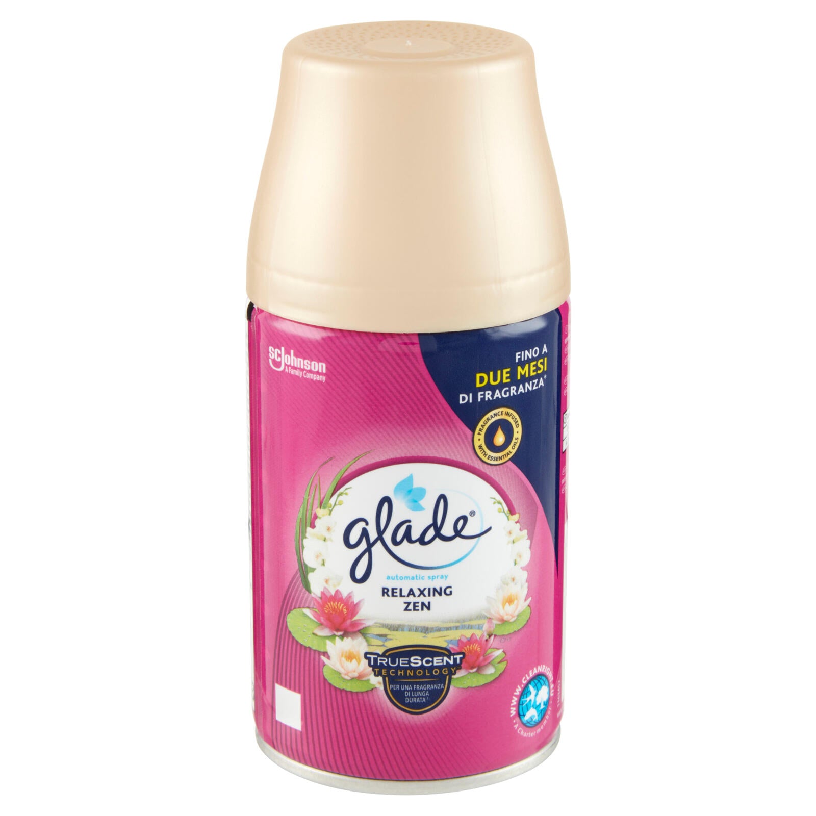 Glade Automatic Spray Ricarica, Profumatore per Ambienti, Fragranza Relaxing Zen 269ml