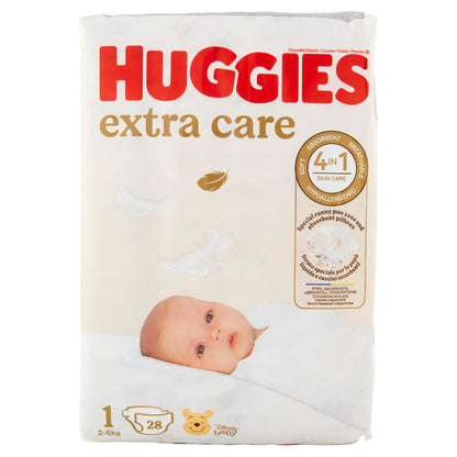 Huggies extra care Pannolini 1 2-5 Kg 28 pz