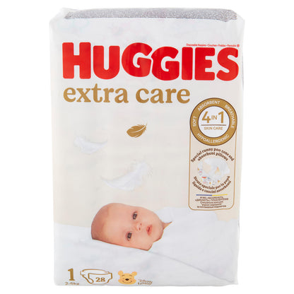 Huggies extra care Pannolini 1 2-5 Kg 28 pz