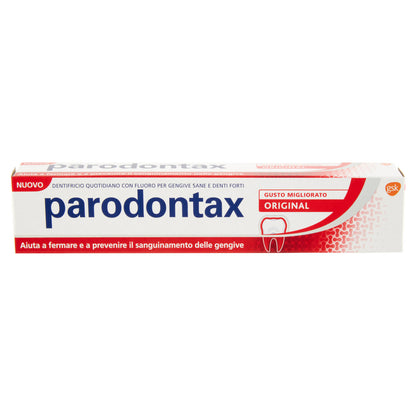 Parodontax original dentifricio quotidiano con fluoro per gengive più sane e denti forti 75 ml