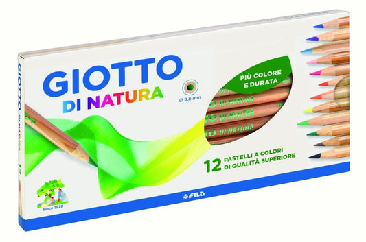 Giotto 240600 - Astuccio di Natura 12 Pastelli Colorati