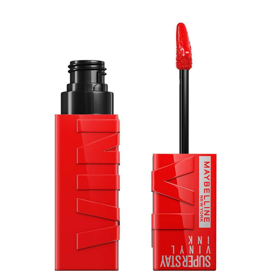 Maybelline New York Tinta Labbra a Lunga Tenuta Superstay Vinyl Ink, Per un Effetto Vinilico fino a 16H, Finish Luminoso e Senza Sbavature, Formula Vegana, Tonalità: 25 RED-HOT