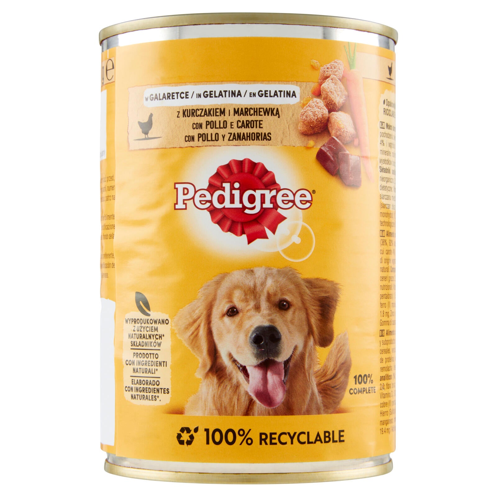 Pedigree Cibo Umido Cane con Pollo e Carote in Gelatina 400 g