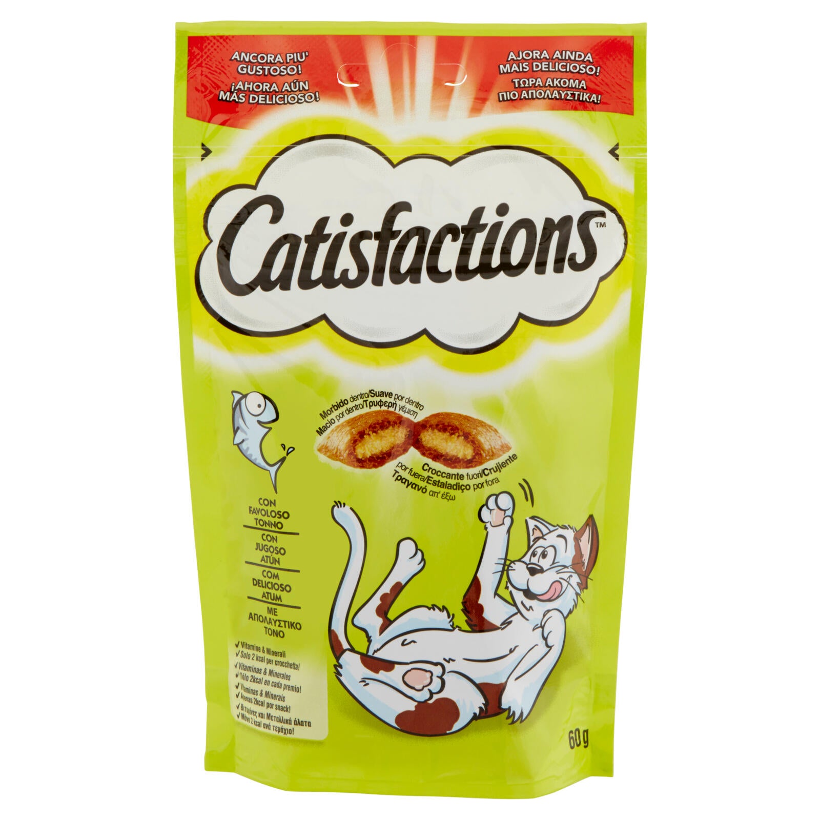 Catisfactions Snack Gatto con Favoloso Tonno 60 g ->