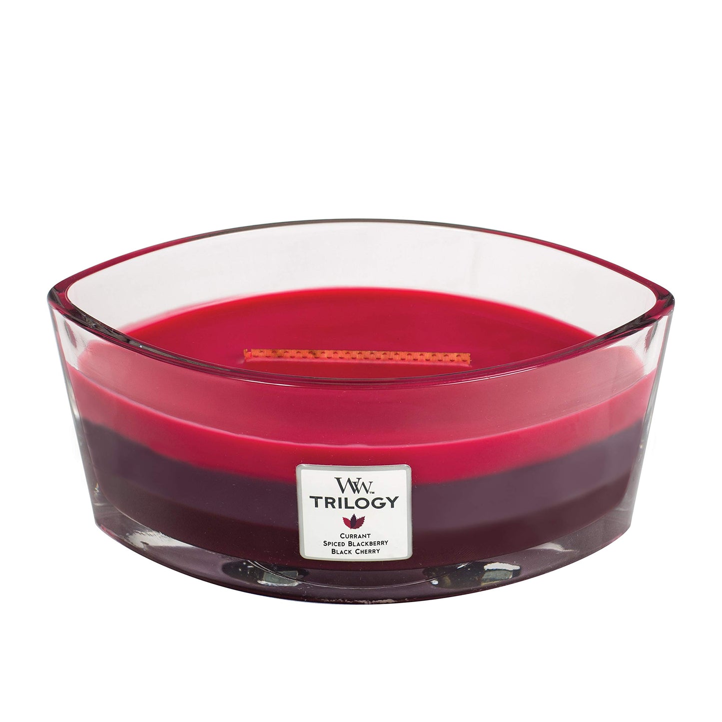 Woodwick Ellipse Trilogy Candela Profumata Con Stoppino Scoppiettante, Frutti Di Bosco Maturati Al Sole, Fino A 50 Ore, Multicolore (Sun-ripened Berries)