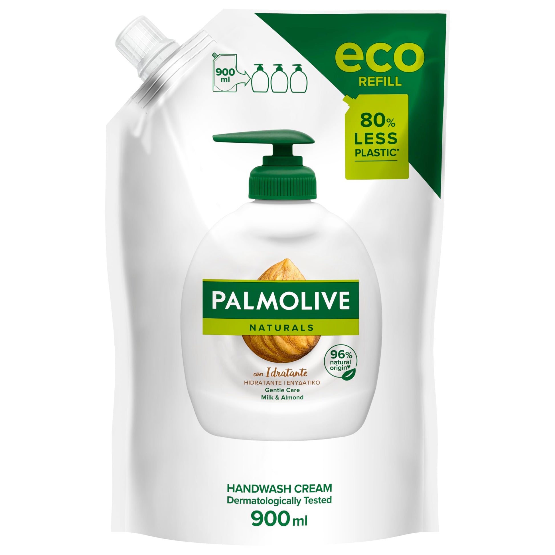 Palmolive - Ricarica Sapone Liquido Mani Naturals Latte e Mandorla - 900ml