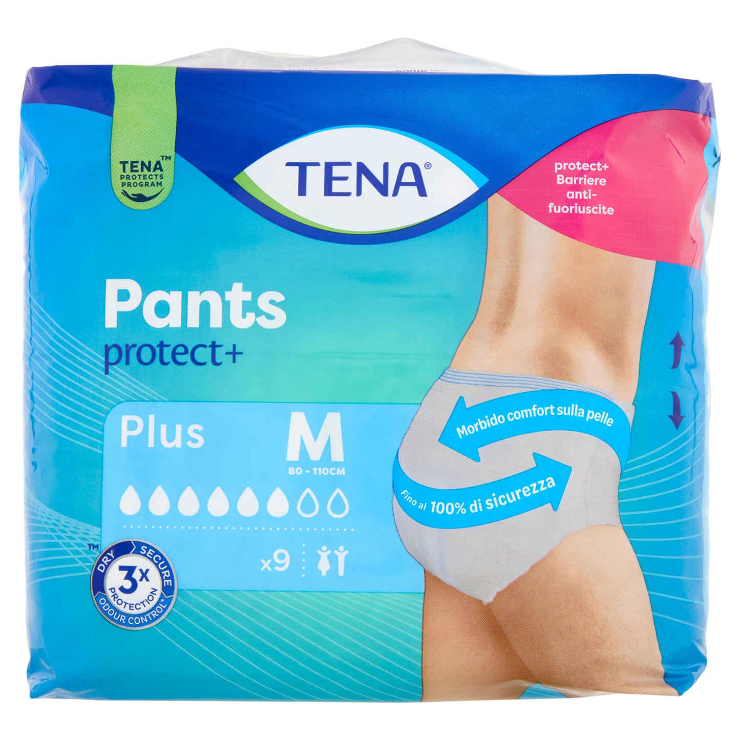 Tena Pants protect+ Plus M 9 pz