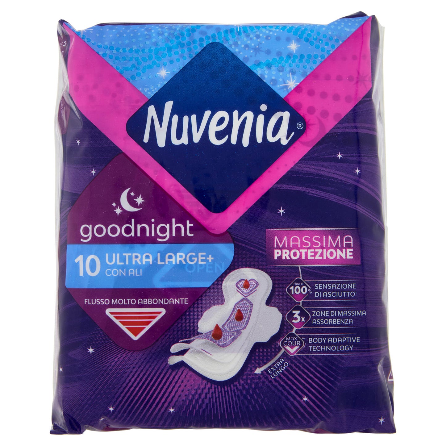 Nuvenia goodnight Ultra Large+ con Ali 10 pz