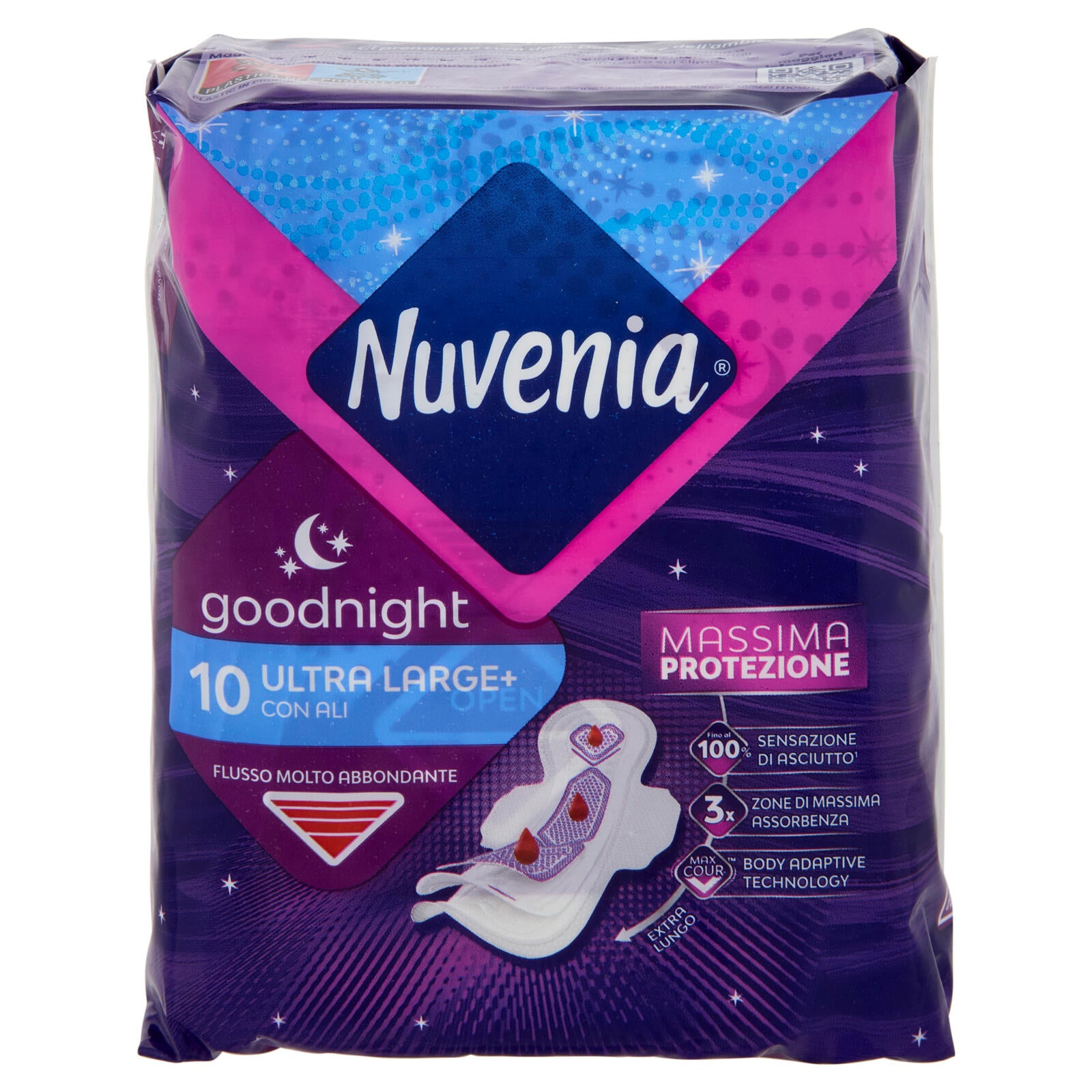 Nuvenia goodnight Ultra Large+ con Ali 10 pz