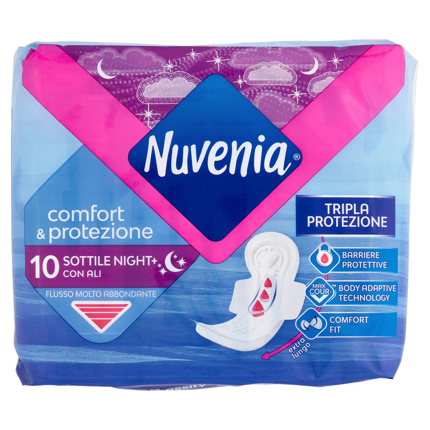 Nuvenia comfort & protezione Sottile Night+ con Ali 10 pz