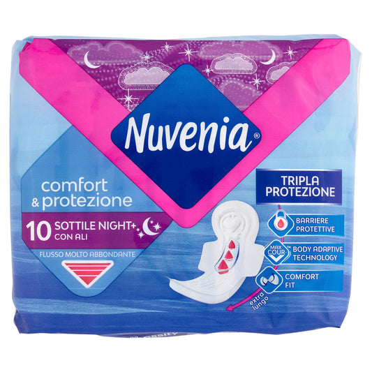 Nuvenia comfort & protezione Sottile Night+ con Ali 10 pz