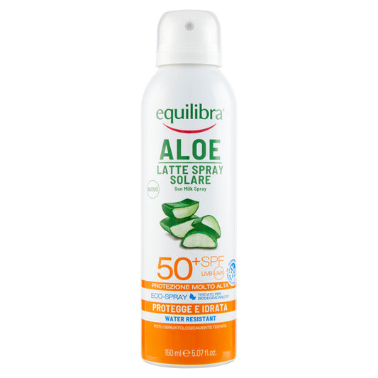 equilibra Aloe Latte Spray Solare 50⁺ SPF Protezione Molto Alta 150 ml