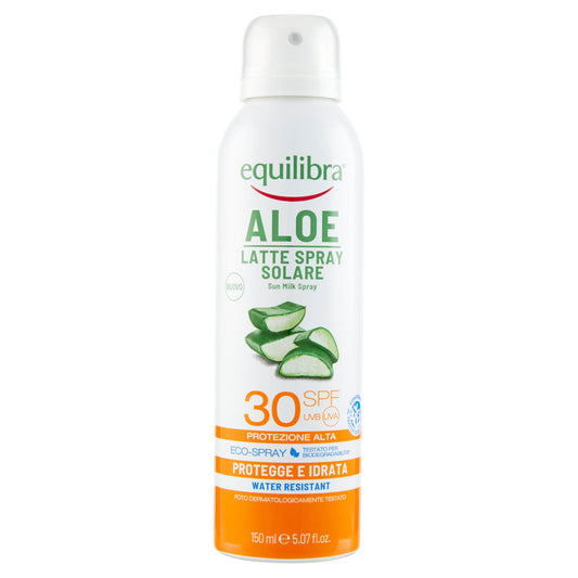 equilibra Aloe Latte Spray Solare 30 SPF Protezione Alta 150 ml