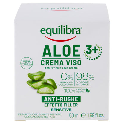 equilibra Aloe 3+ Crema Viso Anti-Rughe Effetto Filler 50 ml