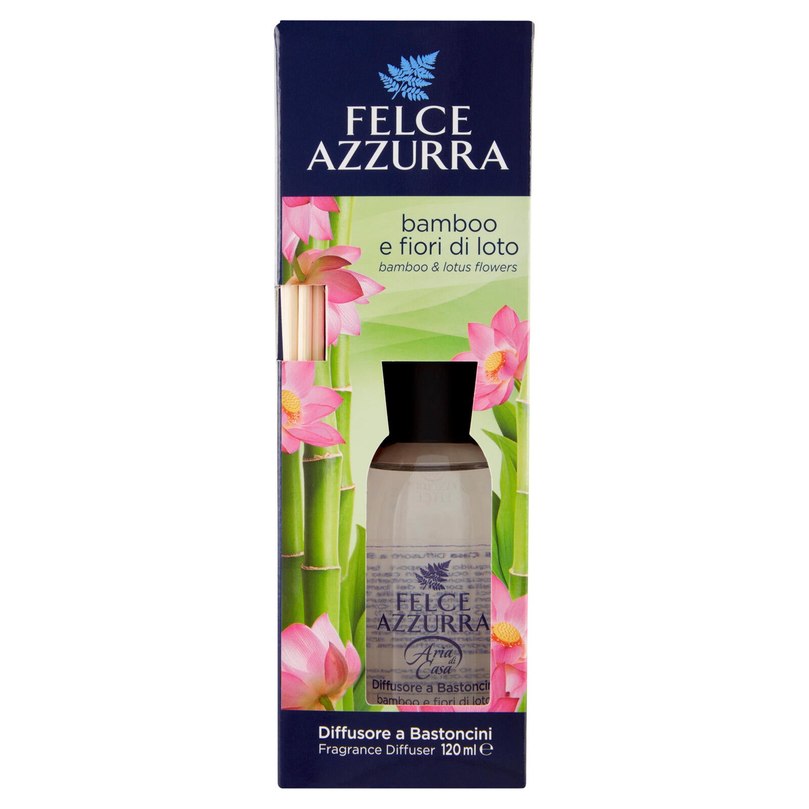 Felce Azzurra Aria di Casa bamboo e fiori di loto Diffusore a Bastoncini 120 ml