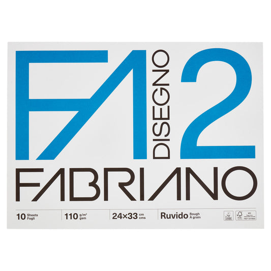 Fabriano Disegno 2 110 g/m² 24x33 cm Ruvido 10 Fogli