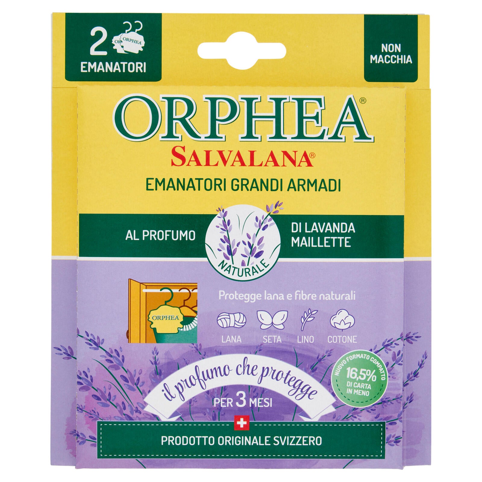 Orphea Salvalana Emanatori Grandi Armadi al Profumo di Lavanda Maillette 2 x 4,4 g