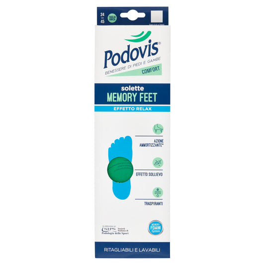 Podovis Comfort Solette Memory Feet Taglia Unica 24/45 1 Paio