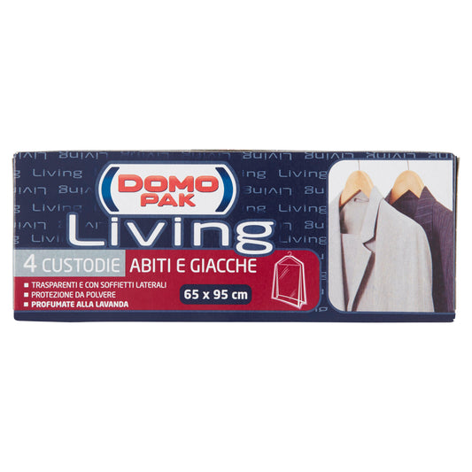 Domopak Living Custodie Abiti e Giacche 65x95 cm 4 pz