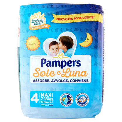 Pampers Sole e Luna 4 Maxi 17 pz