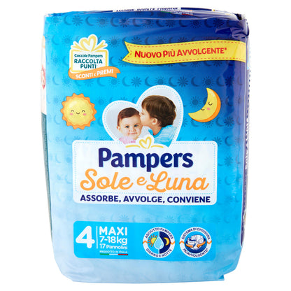 Pampers Sole e Luna 4 Maxi 17 pz