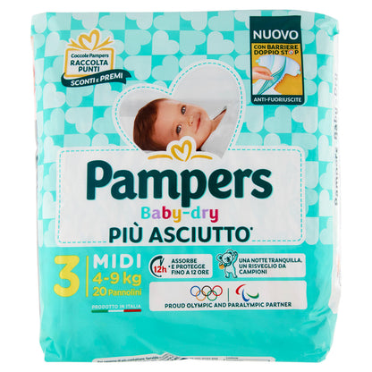 Pampers Baby-dry Midi 20 pz