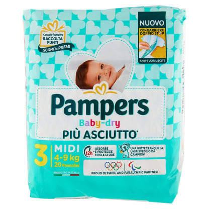 Pampers Baby-dry Midi 20 pz