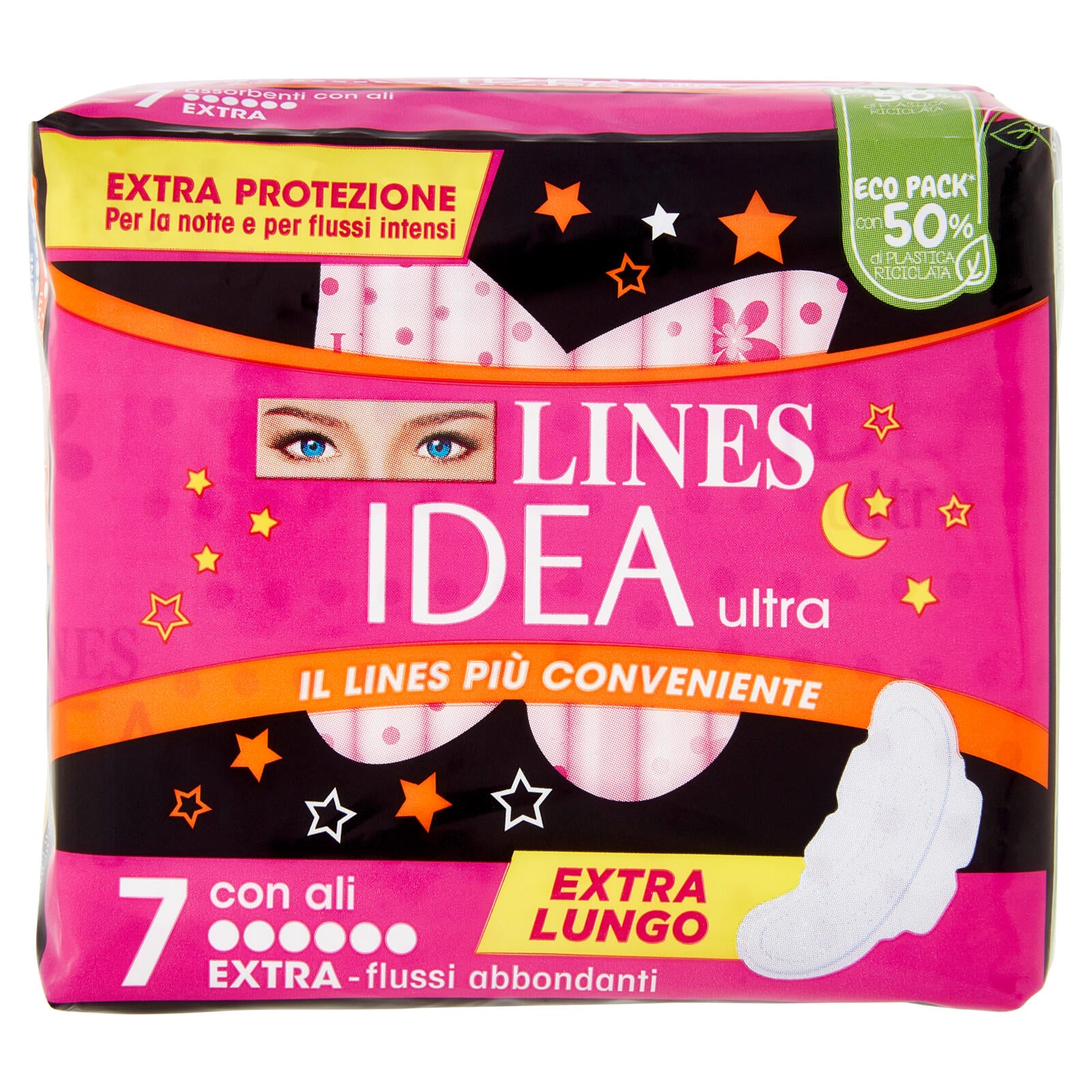 Lines Idea ultra Extra - flussi abbondanti con ali 7 pz