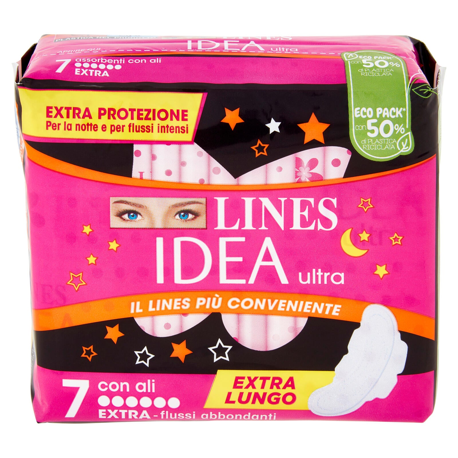 Lines Idea ultra Extra - flussi abbondanti con ali 7 pz