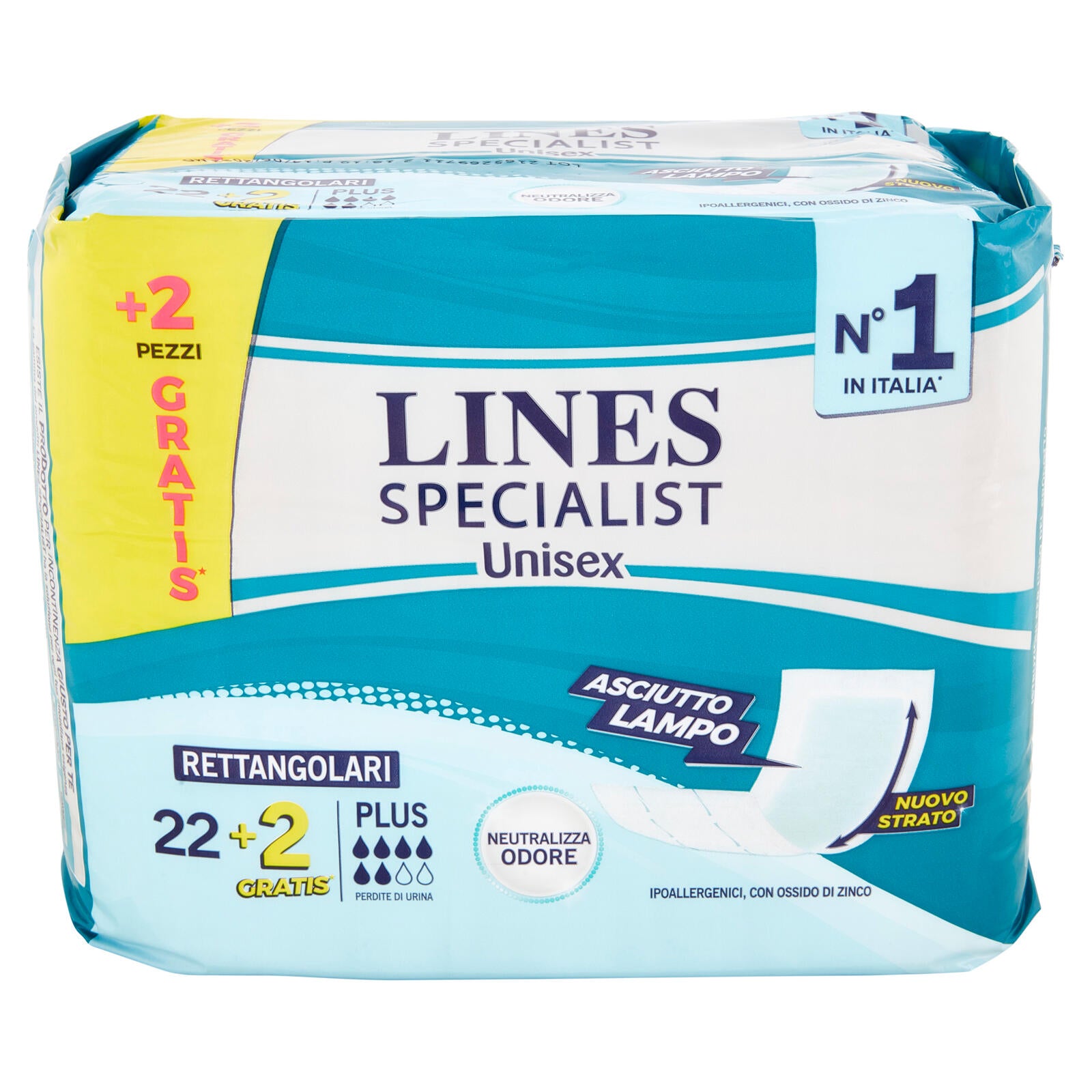 Lines Specialist Unisex Rettangolari Plus 22+2 pz