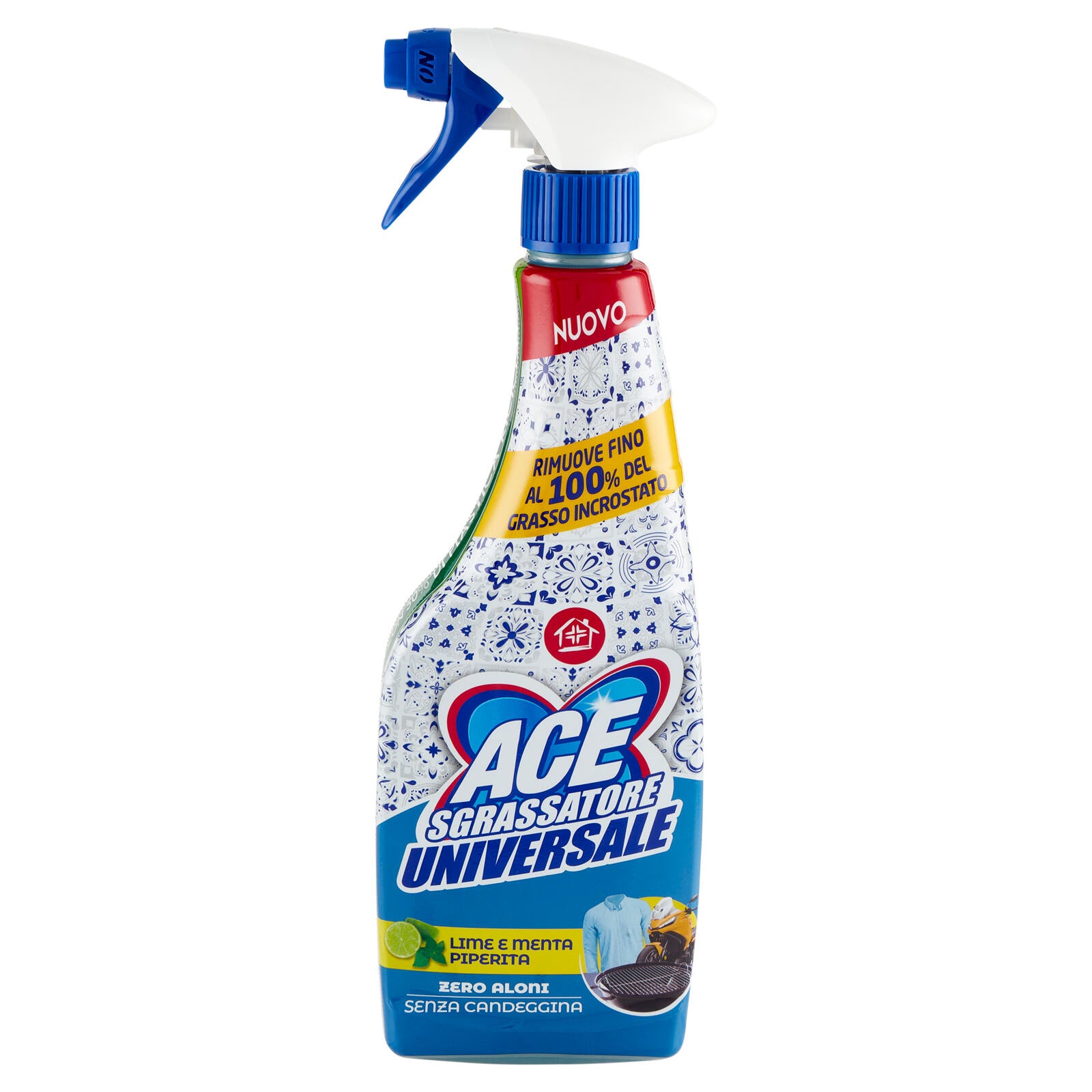 Ace Sgrassatore Universale Lime e Menta Piperita Senza Candeggina 600 ml