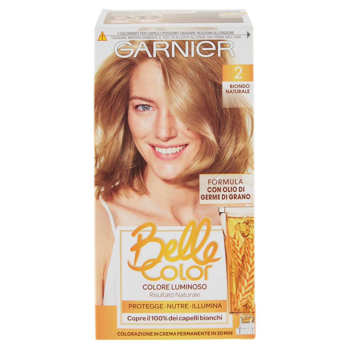 Garnier Belle Color Colore Luminoso, Tinta per Capelli Bianchi 2 Biondo Naturale