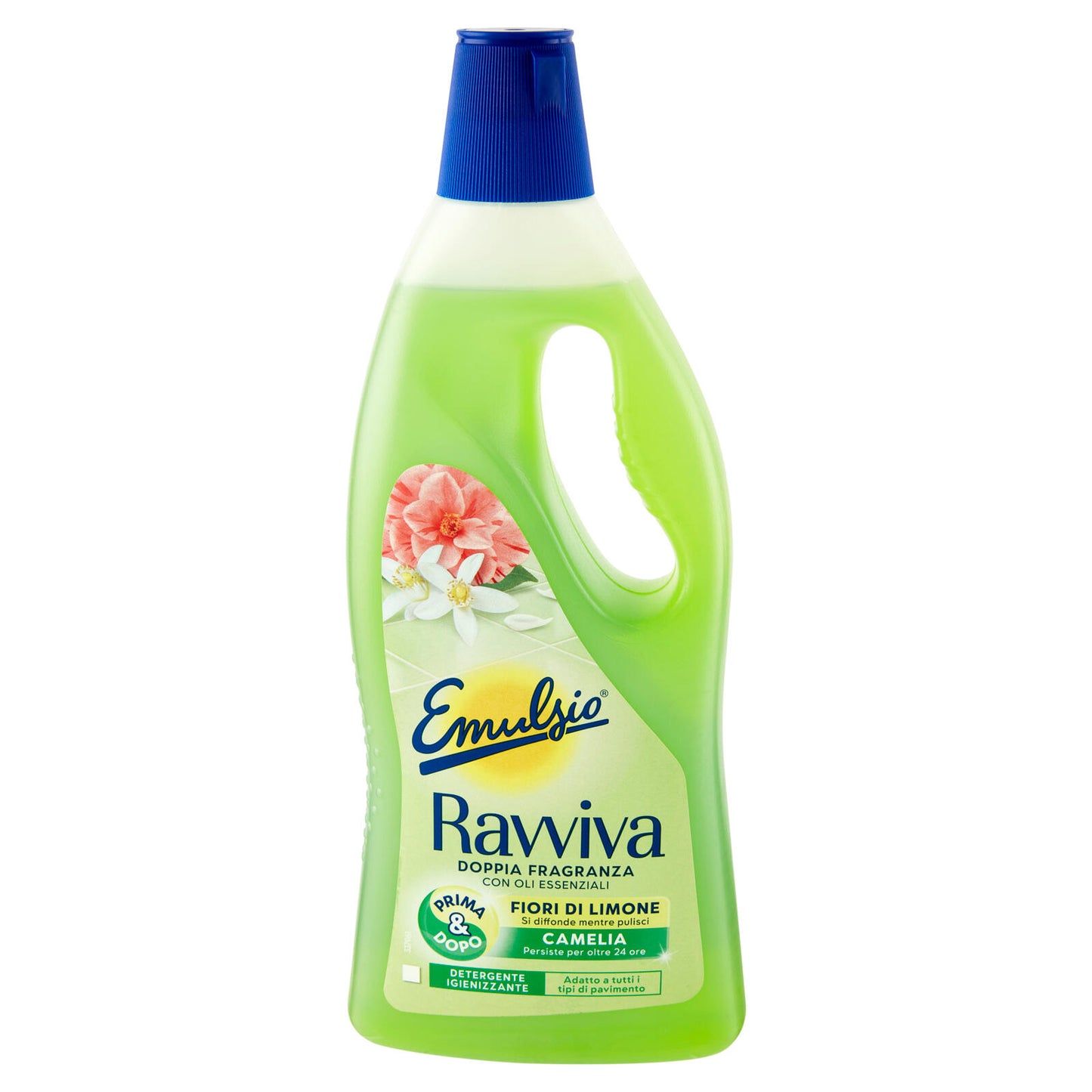 Emulsio Ravviva Doppia Fragranza Fiori di Limone Camelia Detergente Igienizzante 750 ml