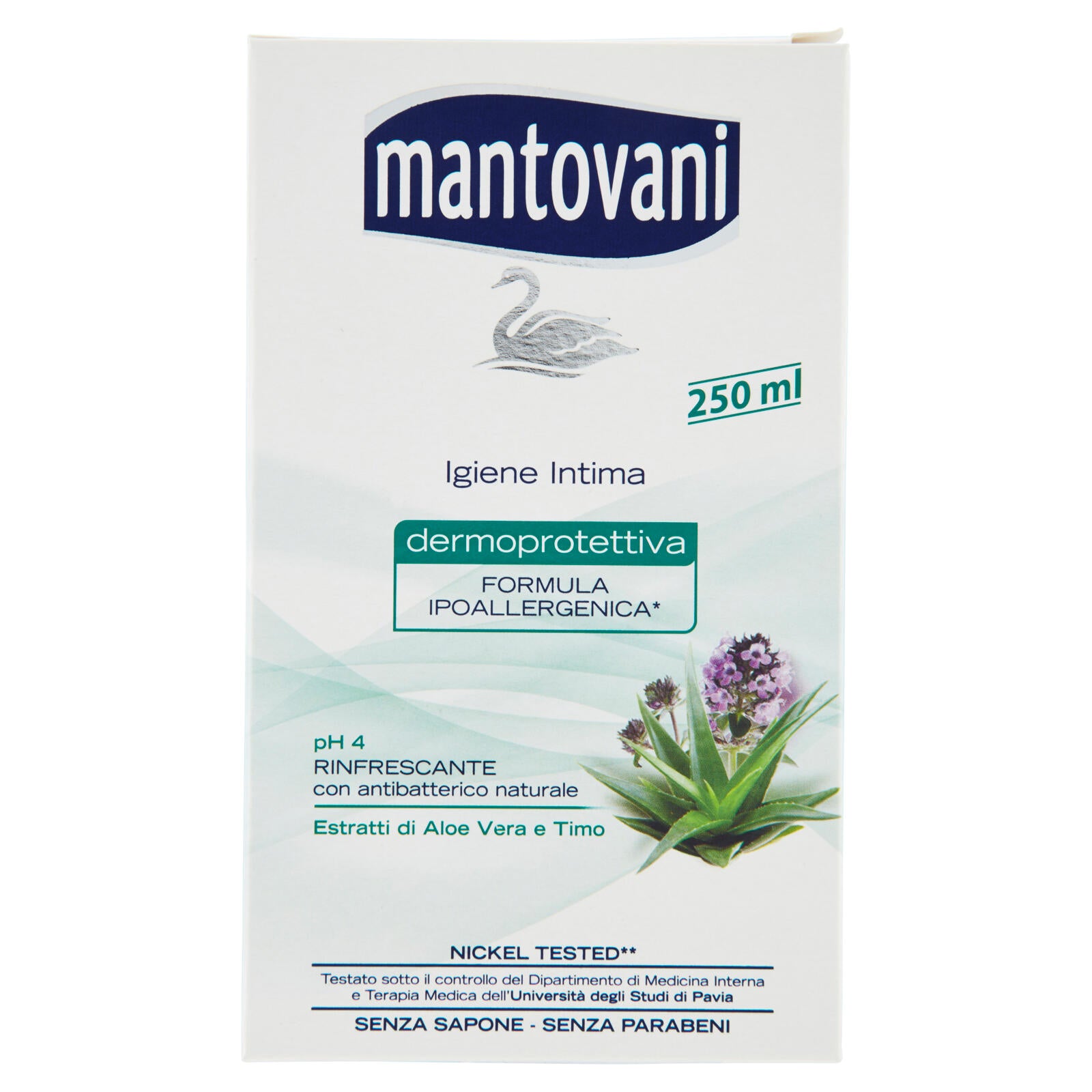 Mantovani Igiene Intima pH 4 Rinfrescante con antibatterico naturale 250 ml